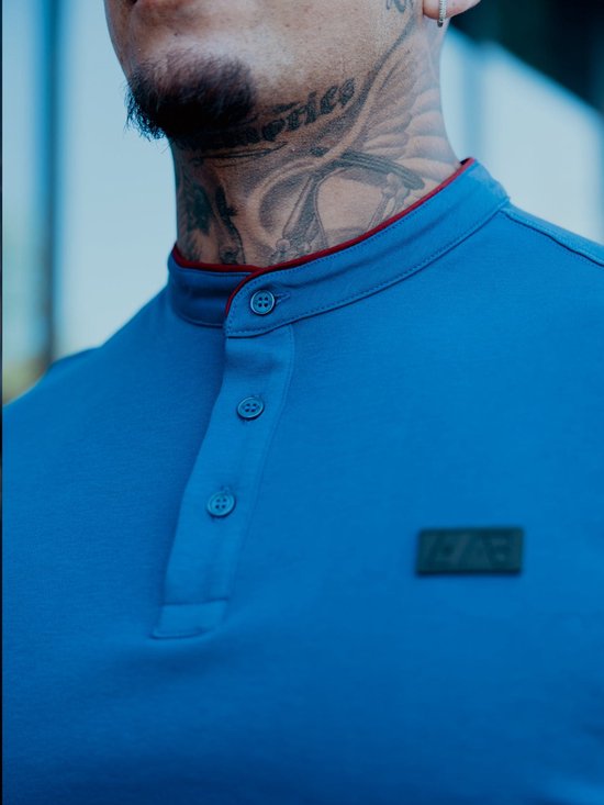 AB Lifestyle - Tokio Polo | Navy Peony - Heren - Maat: XS