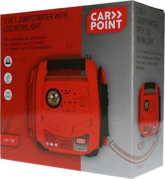 Carpoint Jumpstarter 12V/7AH 2in1 LED 250A