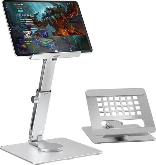 Garpex® Laptop Standaard – Verstelbaar & 360° Draaibaar – Aluminium – Universeel Voor 10 tot en met 17 Inch Apparaten
