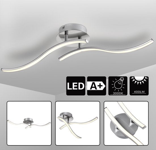 Monzana LED Plafondlamp Ny Bolge - Lamp - Verlichting, 2 Flexibele Armen