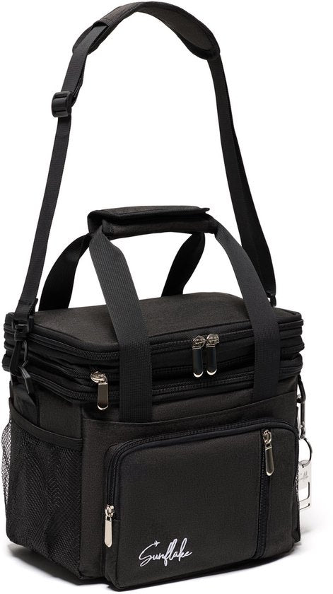 Koeltas Lunch - Koeltasje Klein - 15 Liter Lunchtas Volwassen - Lunch Bag voor Dames & Heren - Zwart - Sunflake