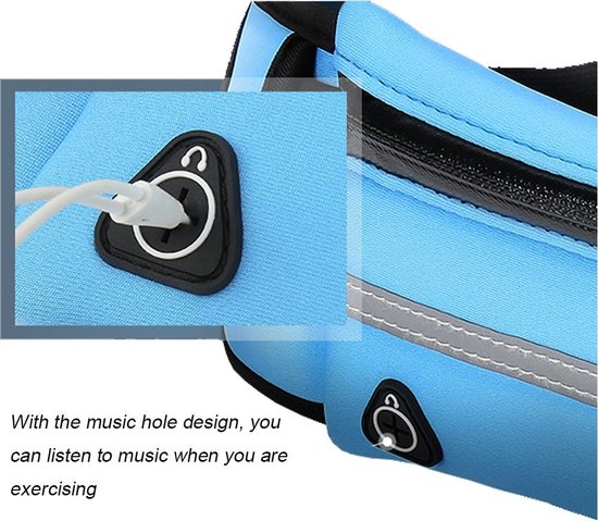 Garpex® Running Belt - Heuptas - Hardloop Telefoonhouder - Hardlooptasje - Heuptasje Dames en Heren - Hardlopen - One Size - Zwart