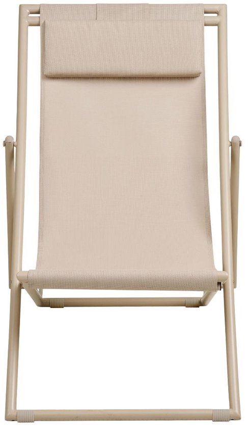 Cille strandstoel 4-positie rugleuning taupe