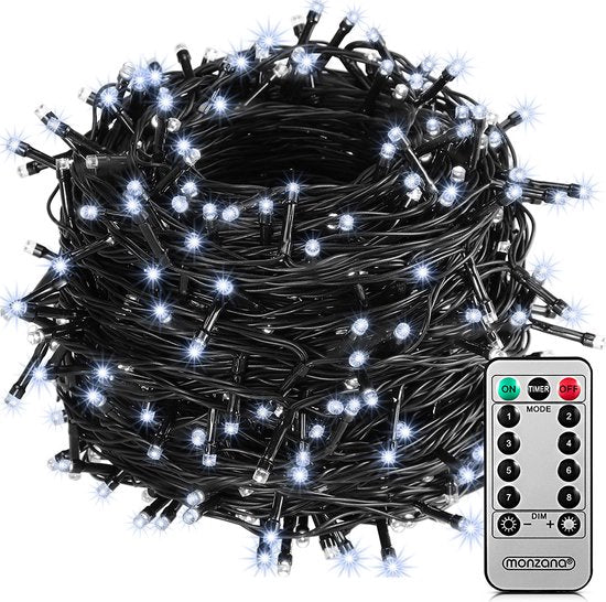 Monzana Lichtsnoer 600 LEDS – Afstandsbediening Timer – Koud Wit