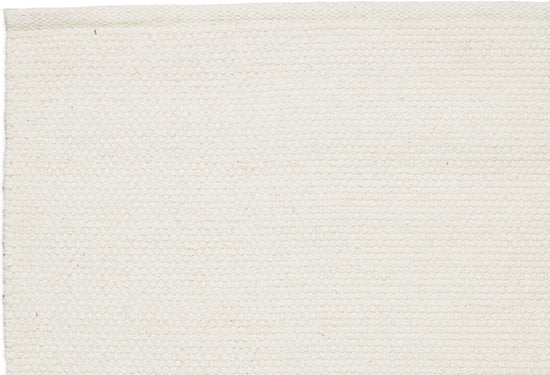 Lifa Living - Wol Vloerkleed - Wit - 160 x 230 cm - 70% Wol en 30% Katoen - Poolhoogte 6 mm - Geweven
