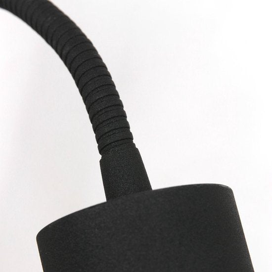 Wandlamp Natasja LED 3094ZW Zwart - Draaibaar en kantelbaar, inclusief GU10 lichtbron, gemaakt van kunststof en metaal - Steinhauer