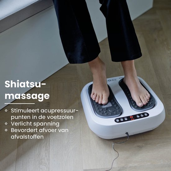 Nexxt Been- en Voetmassage Apparaat voor Thuis met 20 Snelheden - Shiatsu Massagekussen voor Ontspanning – Automatische en Handmatige Modus – 30W