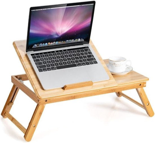Coast Inklapbare Laptoptafel - met Zjilade - Verstelbaar - Bamboe - 53 x 33 x 20-26,5 cm