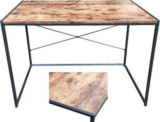 VDD Industrial Vintage Design Bureau Stoer - laptoptafel - industrieel - 100x45x75 cm