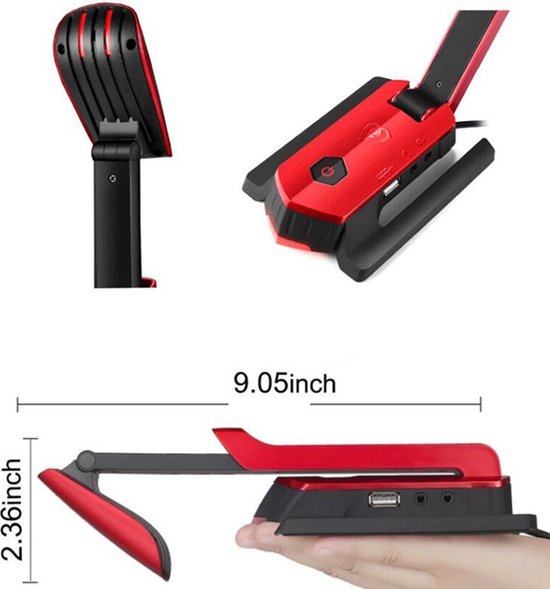 Kotion Each USB Microfoon voor PC - Met lamp functie en Headset standaard
