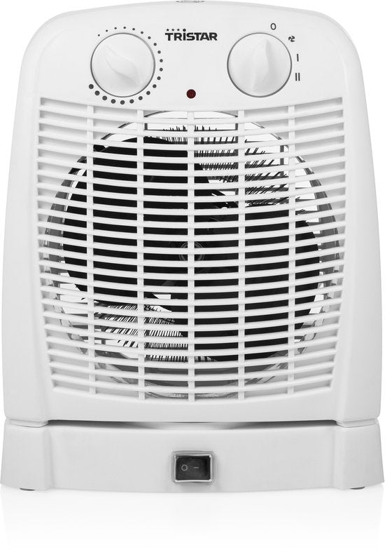 Elektrische kachel Tristar KA-5059 - Ventilatorkachel - 2 warmtestanden en ventilator - Campingkachel - Wit - Oscillerend - Overhittingsbeveiliging - Badkamerverwarming