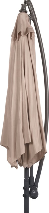 Lifetime Garden Zweefparasol - Parasol - 300 x 300 x 245 CM - Verstelbaar - Taupe