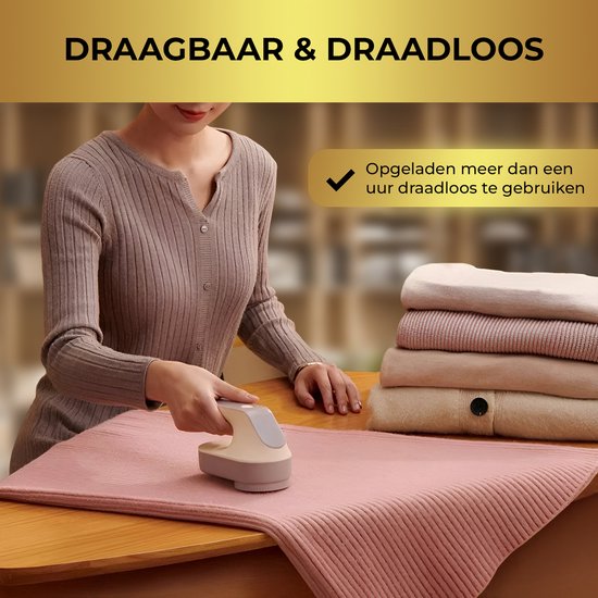 MostEssential Premium Elektrische Pluizenverwijderaar FL777 – Pluizentondeuse - USB-C Snellaadfunctie - Draadloos - 2000 mAh Batterij - PRO Edition