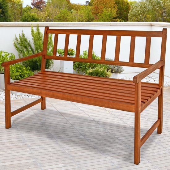 Casaria Tuinbank – FSC®-Gecertificeerd Acacia / 120 cm Breed – Bruin