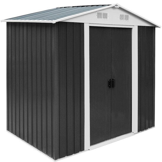 Gardebruk - Tuinhuis Metaal - 5m² met Fundering & Deuren \ \u2013 Antraciet