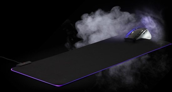 DUTCH ORIGINALS Gaming Muismat XXL - RGB LED Verlichting - 9 Kleuren - Instelbare Helderheid - Anti-slip - 80 x 30 cm