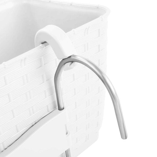 Hangende bloempot met haken Ratolla balkon wit