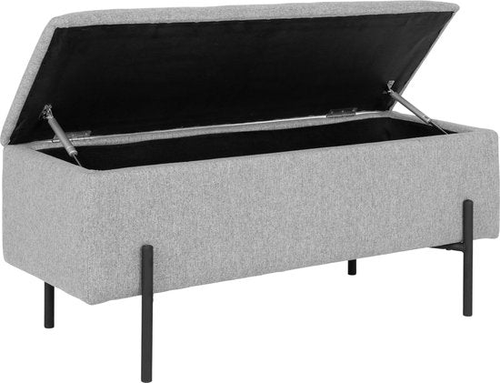 House Nordic Bank – Met Opbergruimte – 95 x 36,5 x 46 cm – Lichtgrijs