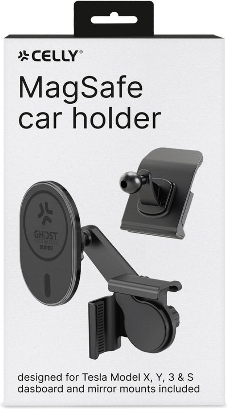 Celly Telefoonhouder MagSafe - Voor Tesla model X, Y , 3 en S - Ventilatierooster/monitor bevestiging - 360° Draaibaar