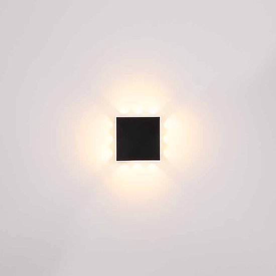 Globo - wandlamp - Saidy - zwart - metaal - LED - 78408-12