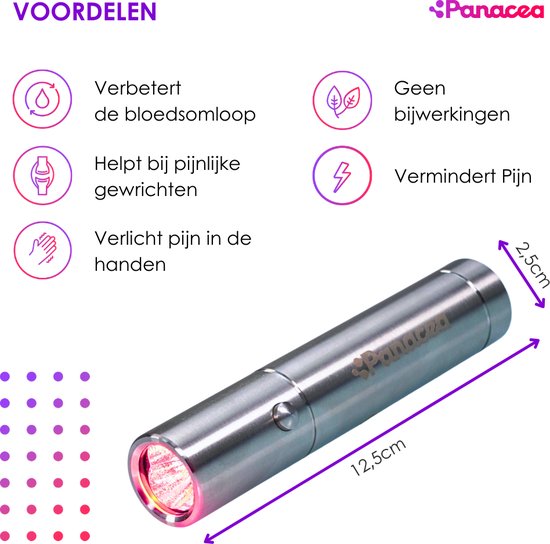 ReviveTorch Pijnverlichting Rood Licht Therapie Infrarood Lamp - Pijnverlichting - Draagbaar - Spier en Gewrichtspijn - Lichaam en Gezicht