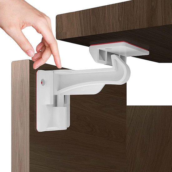 Roegaarden Kinderslot Kastjes - Kastbeveiliging voor kinderen - Wit - 12 stuks