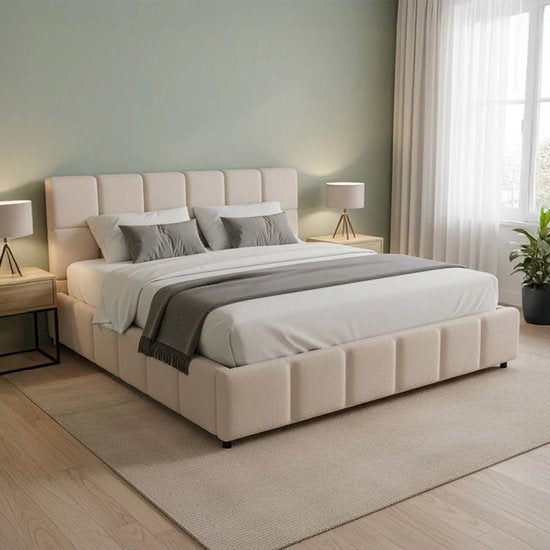 Gestoffeerd Bed Florence - 180x200cm - Beige