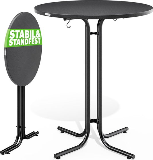 CASARIA Statafel - 80x110cm Inklapbaar Verstelbare Tafelpoten – Grijs