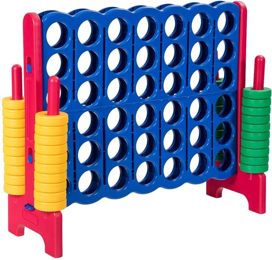 Coast 4-Op-Een-Rij Speelset - Met 42 Jumbo Ringen -120 x 42x 104cm - Blauw