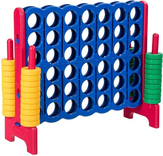 Coast 4-Op-Een-Rij Speelset - Met 42 Jumbo Ringen -120 x 42x 104cm - Blauw