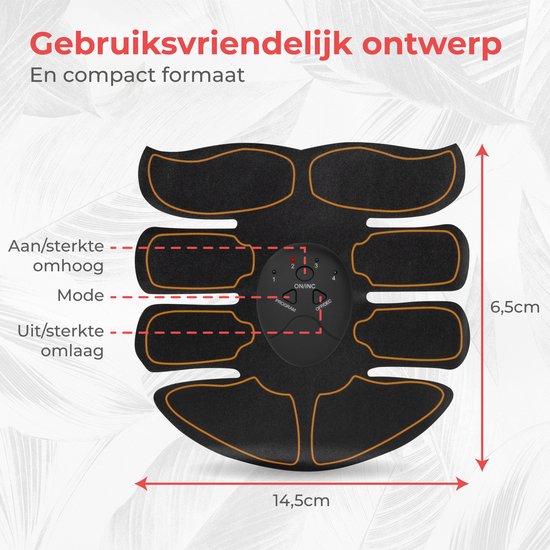 Nuvance - Buikspiertrainers Elektrisch - EMS Trainer - Ab Trainer - Buiktrainer - Sixpack Trainer - EMS Spierstimulator