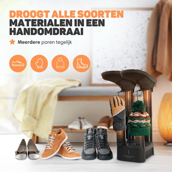 Vulpes Goods® Tech - Schoenendroger & Schoenverfrisser met Timer - 4-in-1 - Handschoenendroger - Droogapparaat - Droogfunctie - Incl. 10x Geurvreters - PRO MAX