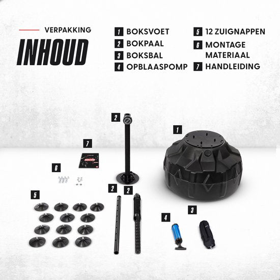 Inventus Extreme Reflex Bokspaal V2 - Cobra Boksbal - Boxing Machine - Boksen en Trainen - Staand / Volwassenen - Verstelbaar van 150 tot 200 cm