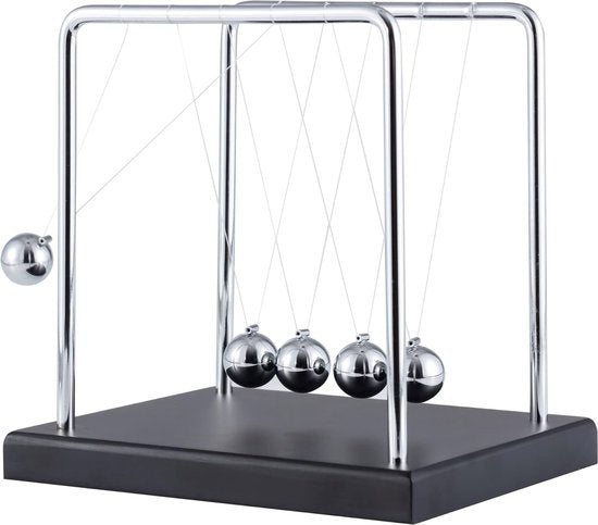 Newton cradle XL - Hoogwaardige Newton Pendel - Pendulum - Ballen - Kantoor - Decoratie - Natuurkunde - Accessoires - Bureau