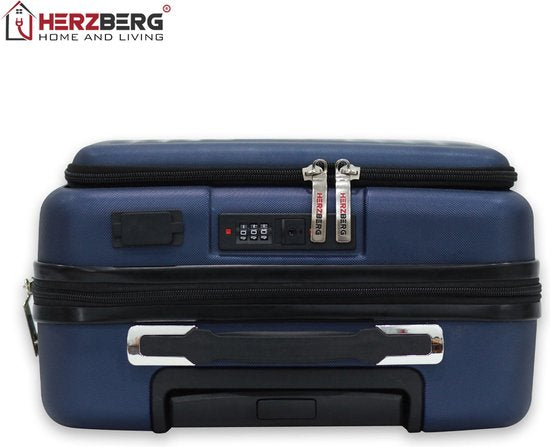 Herzberg Handbagagekoffer - Robuust - Blauw