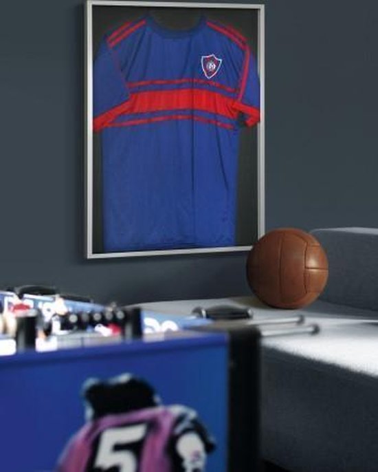 Frame box 60x80cm mat zilver - geschikt voor shirt