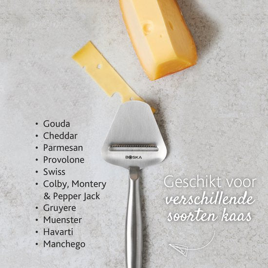 Boska Kaasschaaf Copenhagen - Kaasschaaf harde kaas - Kaasschaaf voor oude kaas - Vaatwasserbestendig - Multifunctionele kaasschaaf - RVS - 220 x 74 x 20 mm - Keukengerei - Keuken accessoires - Levenslange garantie