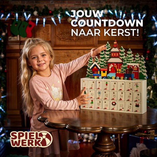 Spielwerk Herbruikbare Adventskalender – Winterlandschap 24 Deuren