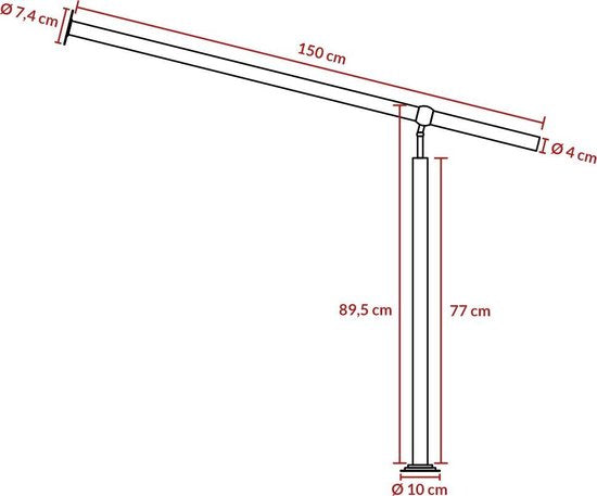 Monzana Trapleuning 150 cm – Roestvrijstaal Incl. Montagehandleiding