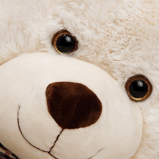 Monzana Knuffelbeer XL - 100cm Staand Pluche - Crème