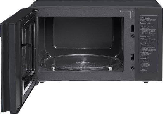 LG – NeoChef Magnetron met Grill – 47,6x38,9x27,2 cm – Zwart Metaal & Glas – 1000 Watt Magnetron & 900 Watt Grill – 25 Liter – Smart Inverter Technologie – MH6565CPB