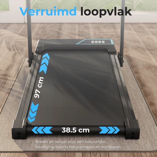 Loopband 1-12km/u – Walking Pad – Loopband Inklapbaar – Wandelband – Met Hellingfunctie – Incl. Tablethouder, Afstandsbediening en App