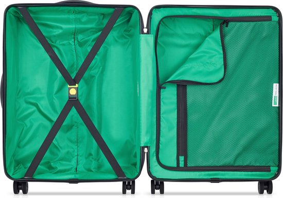 Delsey Paris x United Colors Of Benetton - Kofferset Now - 3 delig - Handbagage 34L + ruimbagage 65L en 93L – Zwart