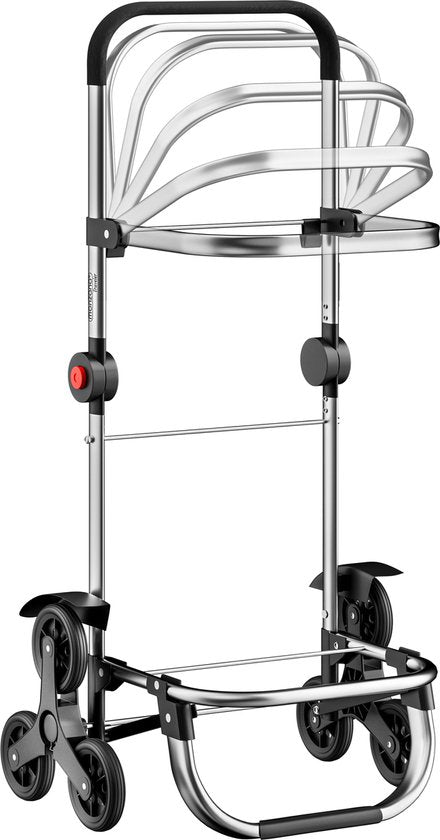 Monzana 2in1 Boodschappentrolley 30kg Inklapbaar Afneembare Tas 6 wielen Grijs