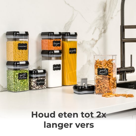 Stosh Voorraadpotten - Voorraadbussen - Snoeppot - 14 Stuks - BPA vrij - Kunststof