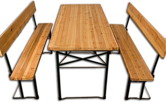 Casaria Picknicktafel – 2 Banken 1 Tafel – Inklapbaar - 170 cm - Bruin