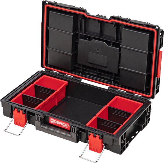 Qbrick Systeem Prime Gereedschapskoffer 150 Profi - Stapelbaar - Zwart - 44x26x16 cm
