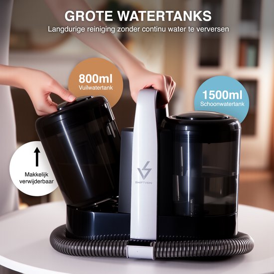 Swiftvein Vortex Tapijtreiniger - Vlekkenreiniger - Bank Reiniger - Meubelreiniger en Zetelreiniger