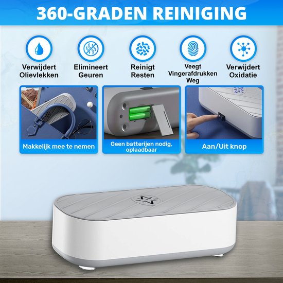 K&L - Ultrasoon Reiniger - Reinigingsapparaat voor Sieraden en Brillen - Ultrasone - Ultrasonic Cleaner - 300ml