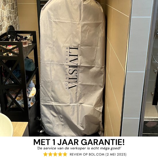 Livista® - Opvouwbaar Bad - Blauw - 143 cm - Inklapbaar - Bath Bucket - Met Onderwater LED, Kussen en Tas - 1 jaar garantie